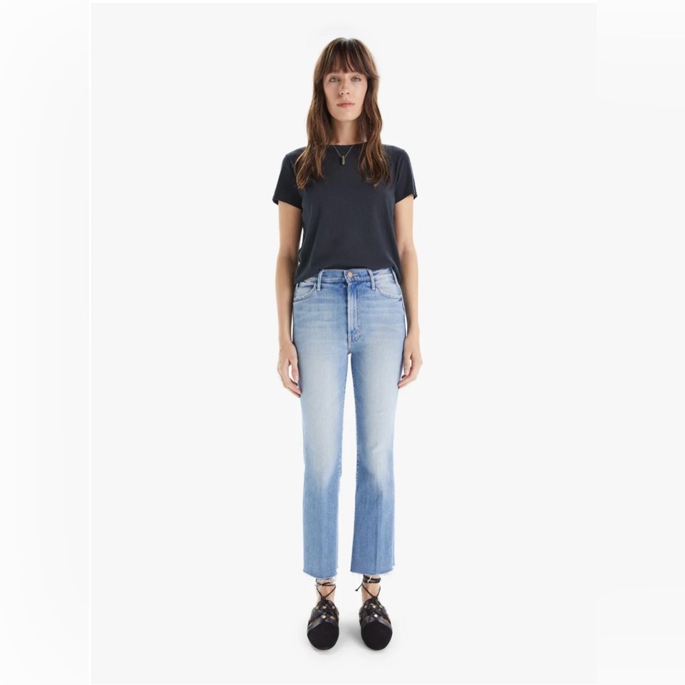MOTHER the Hustler Ankle Fray Jeans size 27 in wash Au Revoir